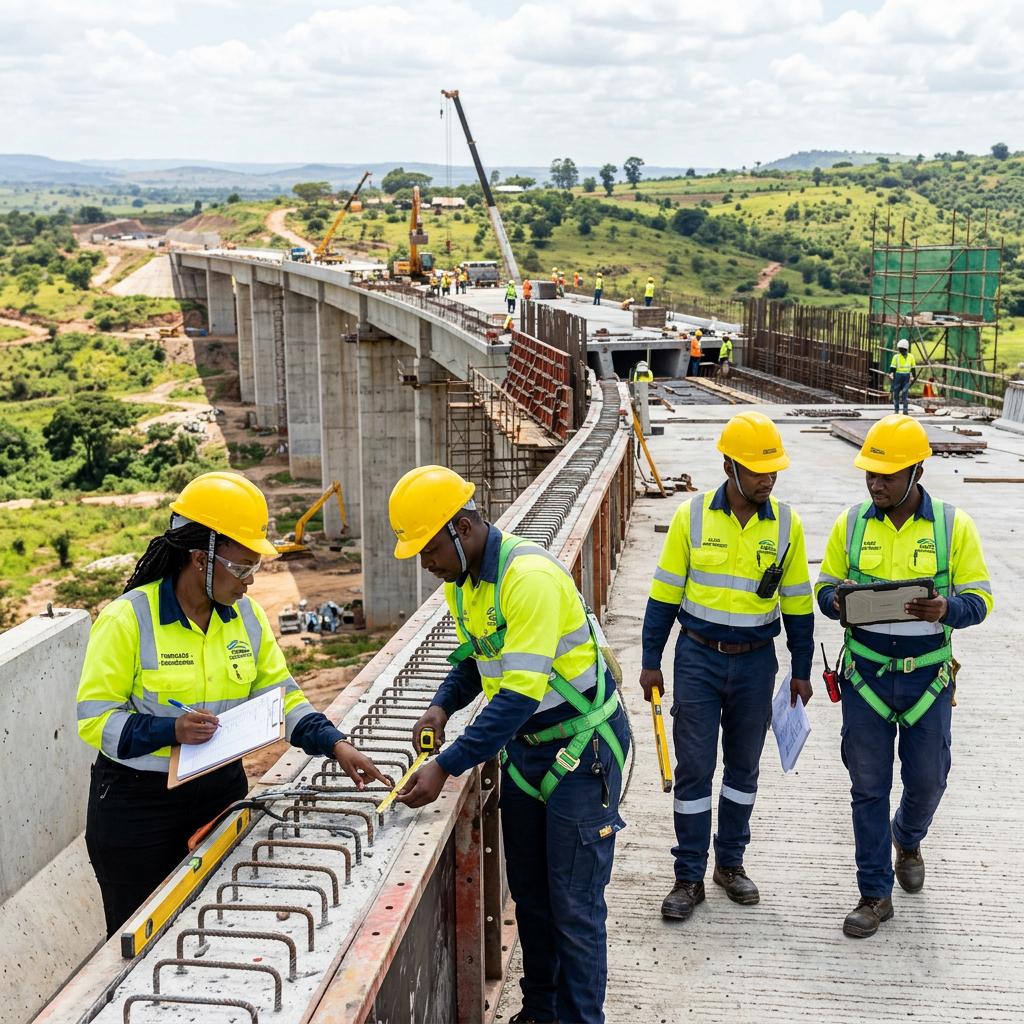Minister of Works Inspects Bridge Infrastructure Projects